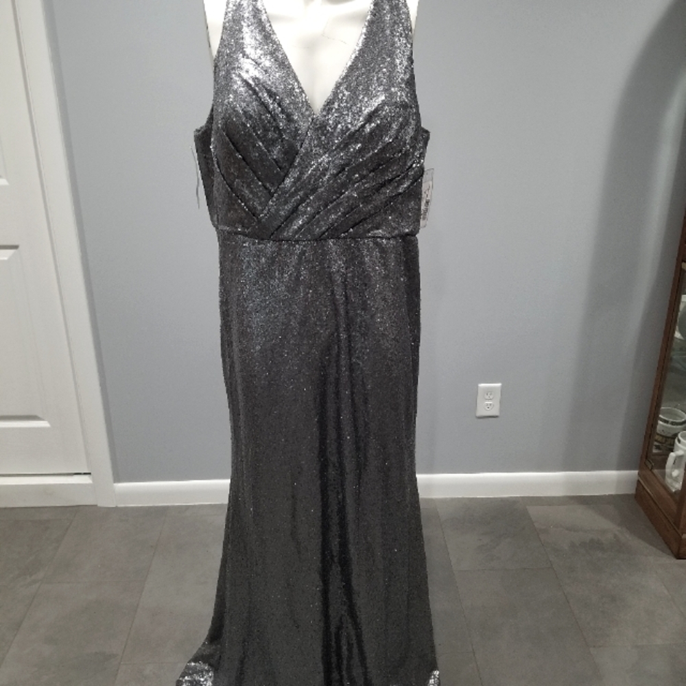 Silver Sequin Gown